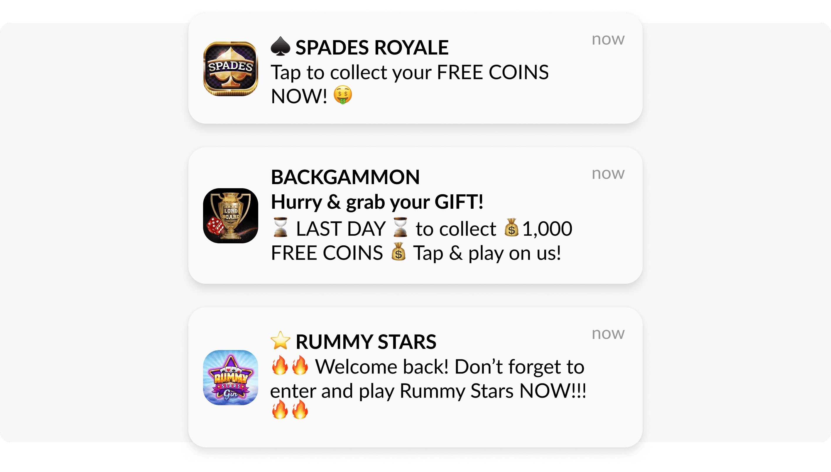 Re-engagement automated push notification campaign